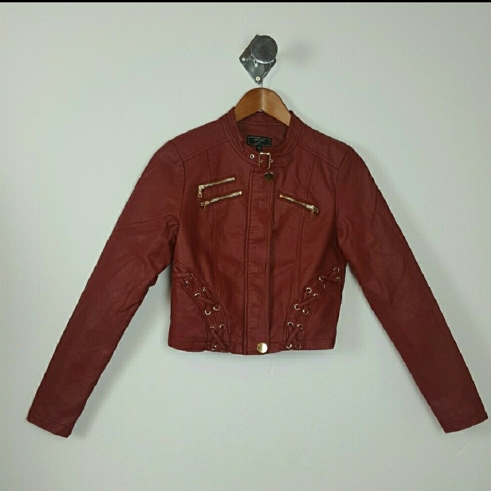 Red leather jacket - Picture 3 of 6